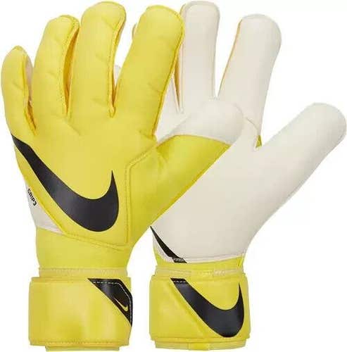 Men’s Nike GK Grip 3 Soccer Goalkeeper Gloves Yellow Size 10 CN5651-765 NEW