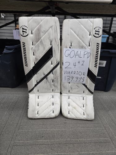 Used 24"+ 1 Warrior Ritual G4 Goalie Leg Pads