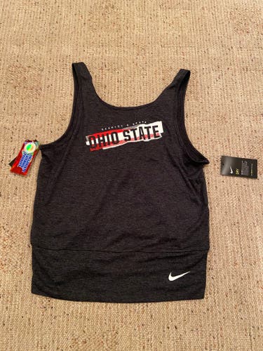 Gray Nike Ohio State Scarlet & Gray Women's Dri-Fit Tanktop M (With Tags)