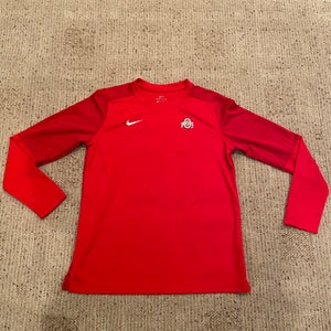 Red Nike Ohio State Women's Dri-Fit Long Sleeve Shirt M