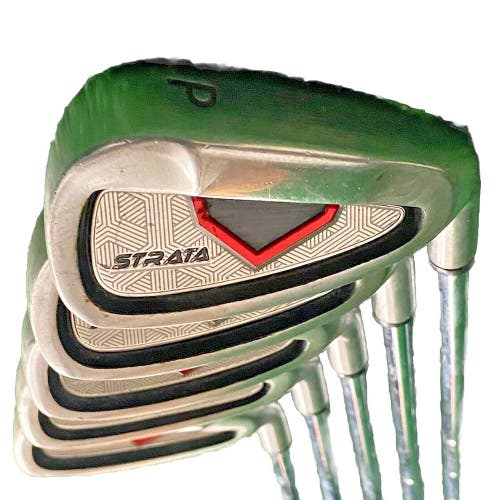 Strata Golf Iron Set 6-PW Regular Flex Steel With Excellent Grips Men's RH Nice