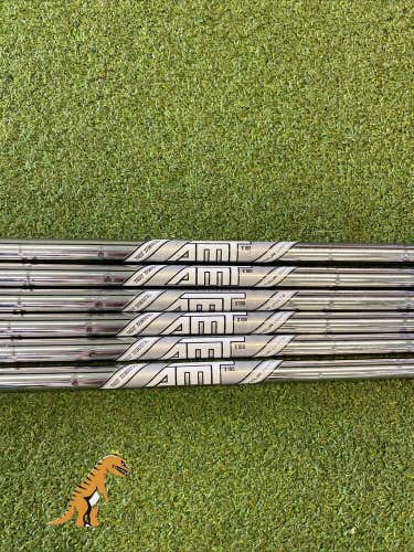 True Temper AMT Tour White S300 Iron Set Shafts Steel Extra Stiff .370