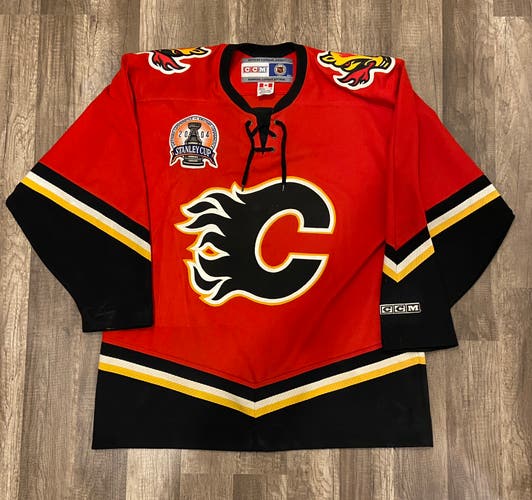 Vintage Calgary Flames 2004 Stanley Cup Finals Hockey jersey