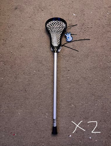 Lot of 2 Brine 32" Aluminum Lacrosse Stick with Customizable Shooting String