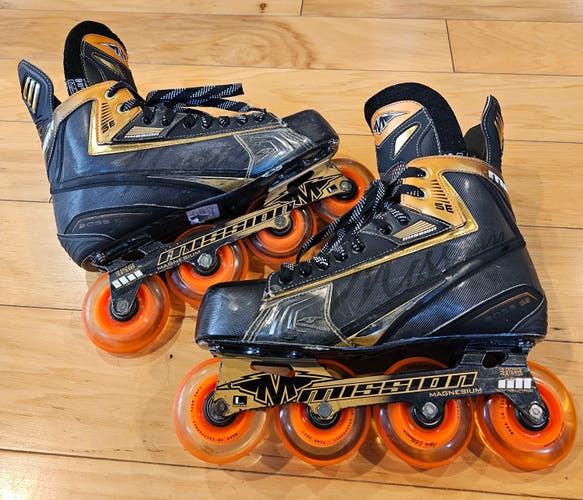 Mission Boss SE Size 10D Inline Roller Hockey Skates