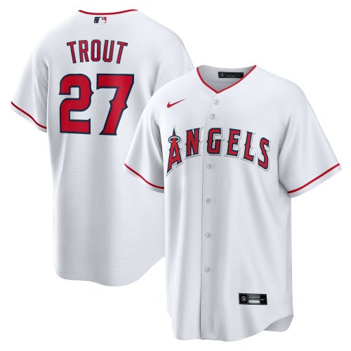 Nike Los Angeles Angels Mike Trout Nike White Home Jersey