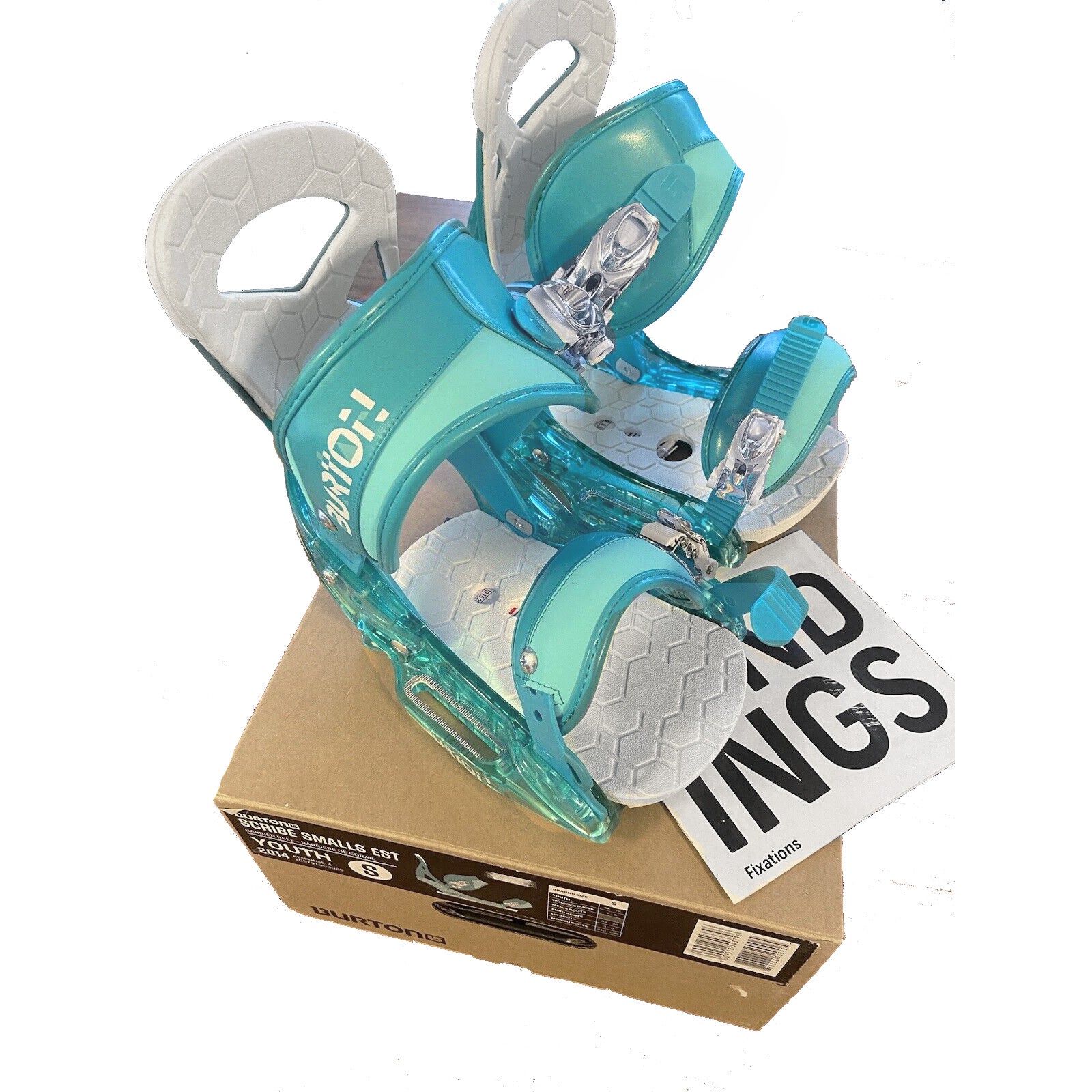 NEW Burton Scribe Smalls EST Youth Snowboard Bindings! Blue 4K