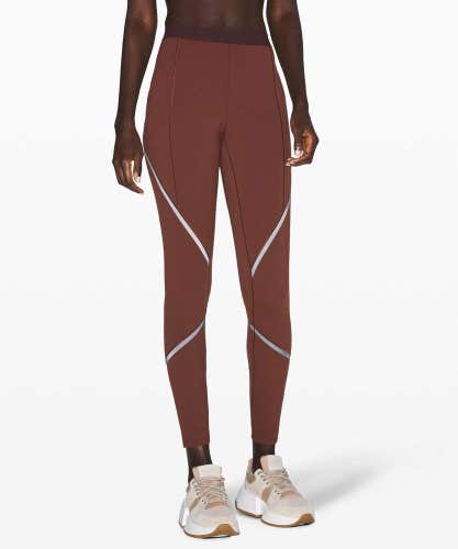 Lululemon Esker Tight Reflective *Lululemon Lab Size 2 Dark Cedar