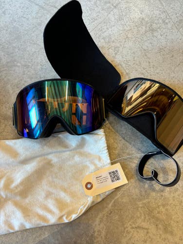 Black Hardly Used Men's Anon M4’s Snowboard Goggles Large