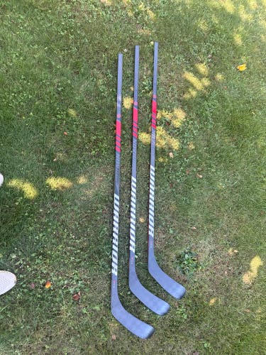 3 Pack Warrior Novium Pro Stock Stick RH Custom Toe Curve