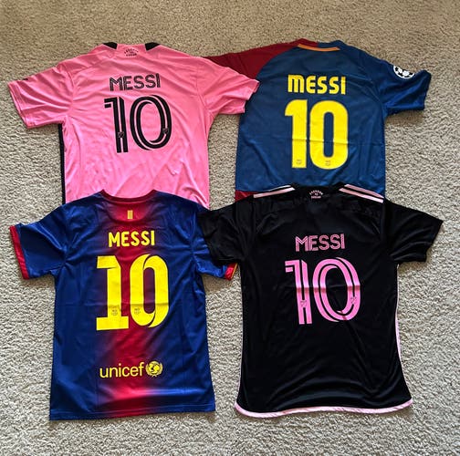 Lot of Four (4) Lionel Messi #10 Jerseys | ALL Men’s Size Large