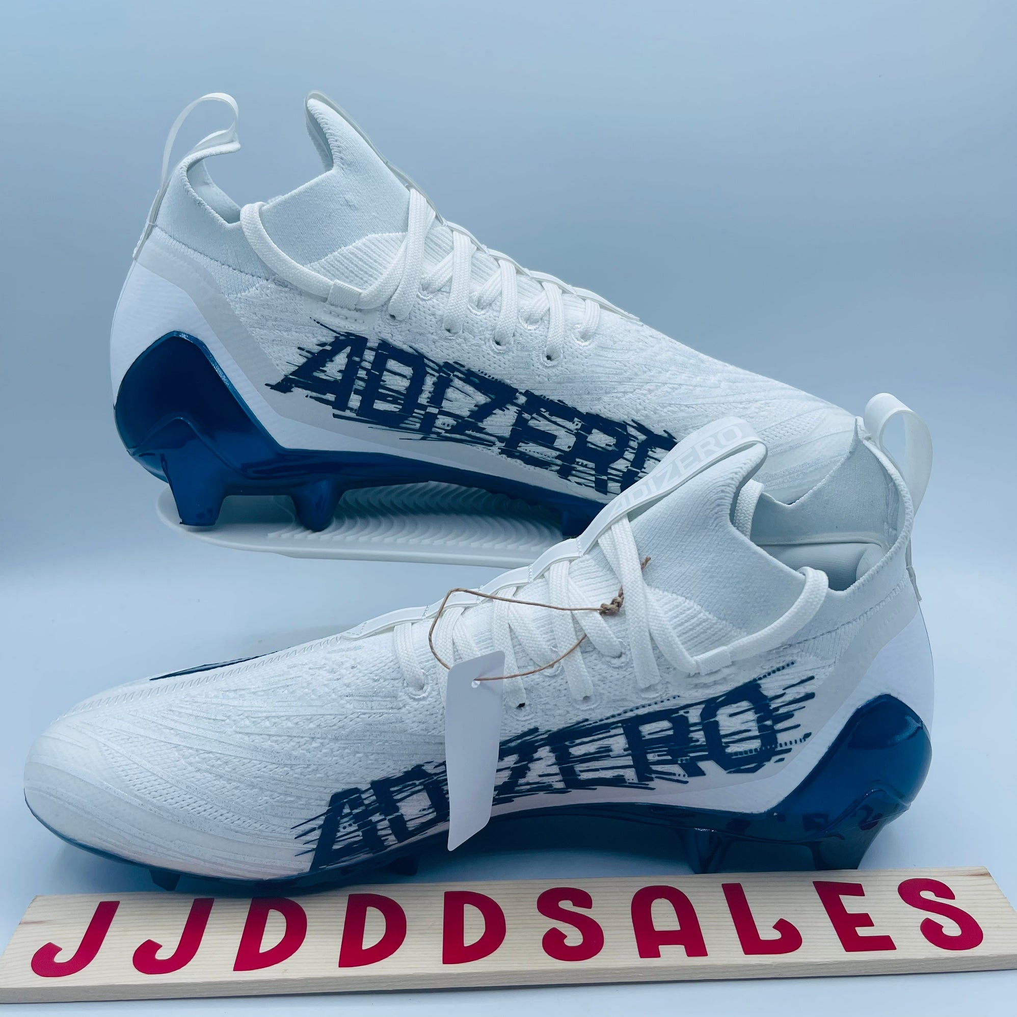 NEW Adidas Adizero Primeknit Football Cleats GV9624 Size 13 White Blue Adidas Men main image 3