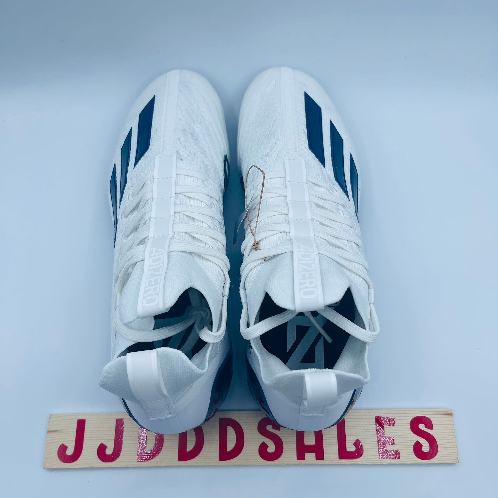 NEW Adidas Adizero Primeknit Football Cleats GV9624 Size 13 White Blue Adidas Men main image 4
