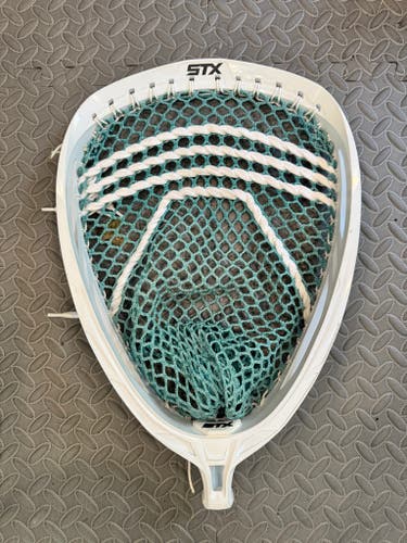 White STX Shield w/ 17D Aqua Marc Mesh