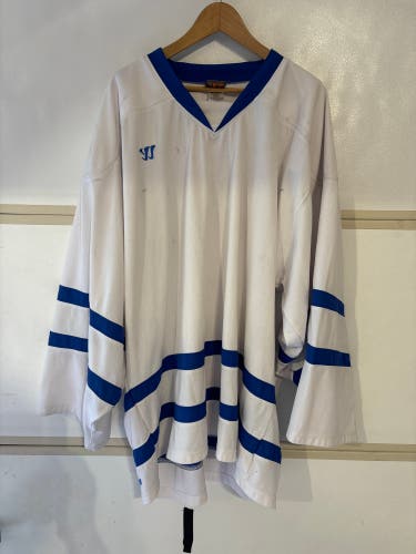 White Used Goalie Cut Warrior Jersey Toronto