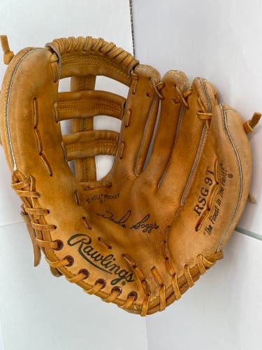 Vintage 1980s Rawlings RSG9T Baseball  Wade Boggs Leather Left Hand Brown Glove( Right Hand Throw)