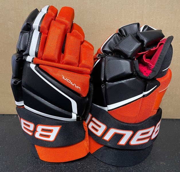 Used Bauer Vapor 3x Gloves 14” Black & Orange