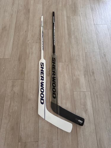 NEW Hockey Goalie Sticks - 2 Stick Bundle (Sherwood GS650)