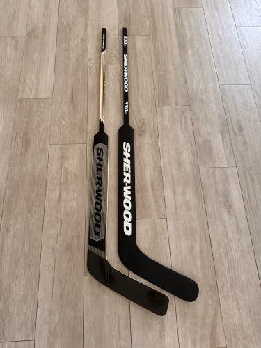 NEW Hockey Goalie Sticks - 2 Stick Bundle (Sherwood FC800/530)