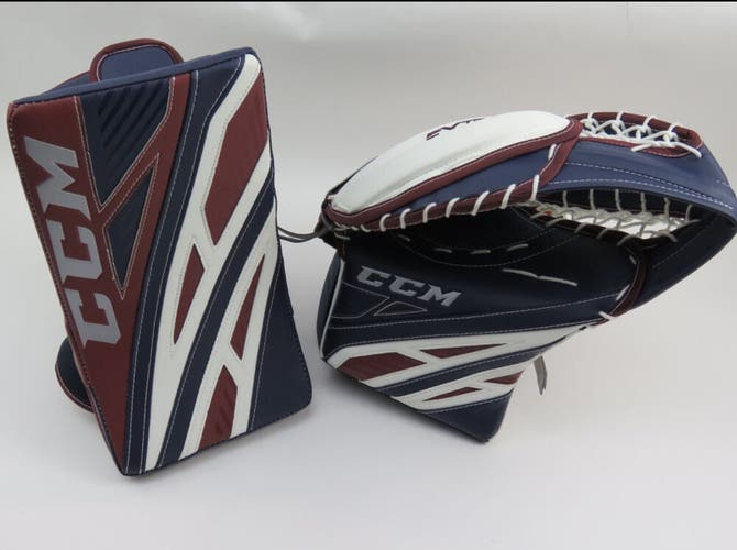 CCM EFlex 4 Pro Stock Goalie Hockey Glove and Blocker Demo Set Full Right