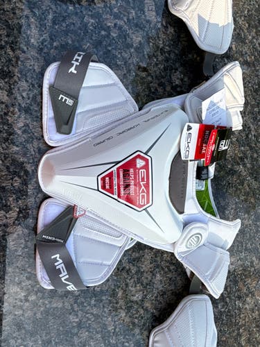 Barely Used White Maverick M5 Shoulder Pads