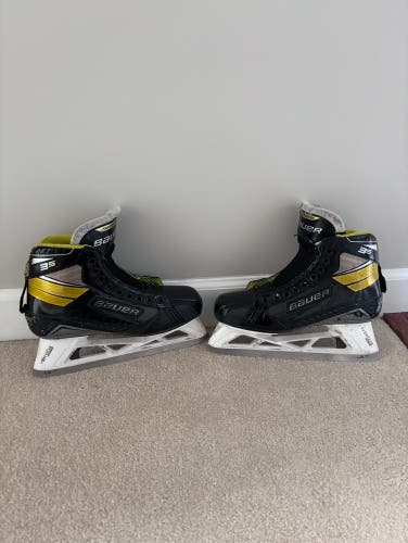 Used Senior Bauer Regular Width, Size 8 Supreme 3S Hockey Goalie Skates