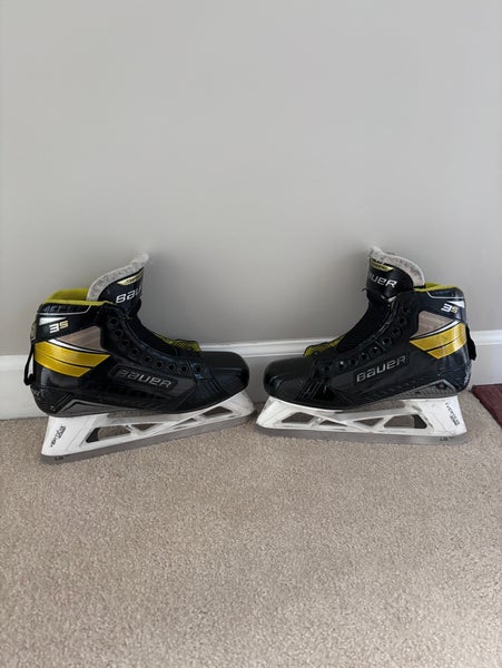 Used Senior Bauer Regular Width, Size 8 Supreme 3S Hockey Goalie Skates
