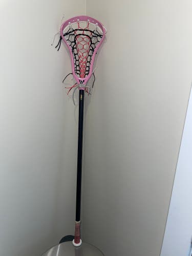 POWELL ALULA WOMENS LACROSSE STICK COMPLETE CARBON FIBER SHAFT FLEX MESH