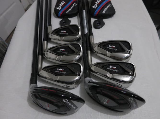 TaylorMade M4 Iron Set - 4H, 5H, 6-PW - Senior Flex Graphite - MINT