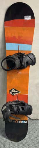 Used Burton Custom Flying V 154 Cm Men's Snowboard Combo