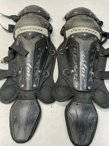 Used Easton Black Yth Shinguards Youth Catcher's Equipment