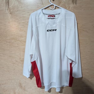 White Used Goalie Cut Men's CCM Jersey