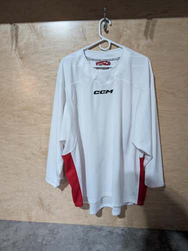 White Used Goalie Cut Men's CCM Jersey