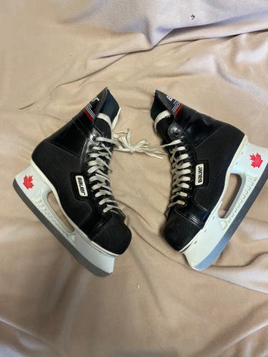 Used Senior Bauer Pro Player 600 Hockey Skates Regular Width 9