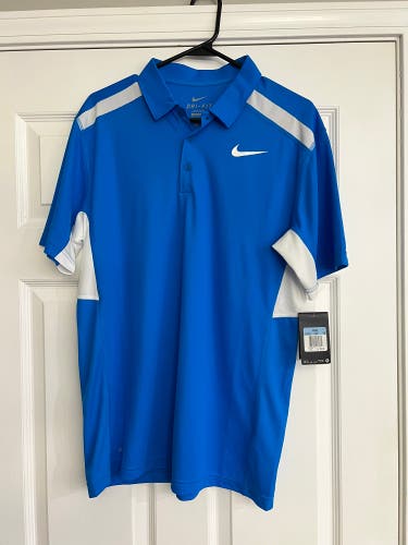 Nike Blue Dri-Fit Polo New With Tags Medium M