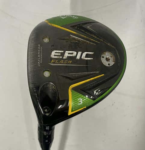 Used Callaway Epic Flash 3 Wood Left Hand Regular Flex Graphite Shaft Fairway Woods