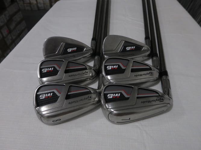 TaylorMade M6 Iron Set - 7-PW, AW, SW - Regular Flex Graphite +0.5" Long - LH