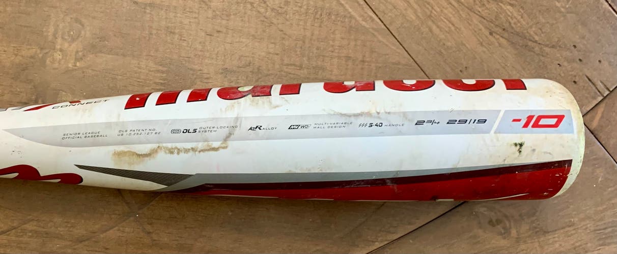 Used 2024 Marucci USSSA Certified (-10) 19 oz 29" CAT X Connect Bat