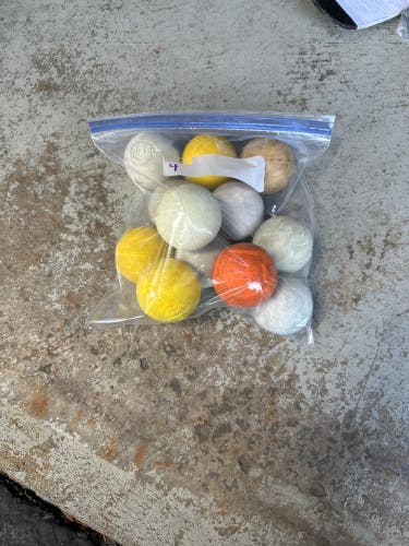 Used lacrosse balls