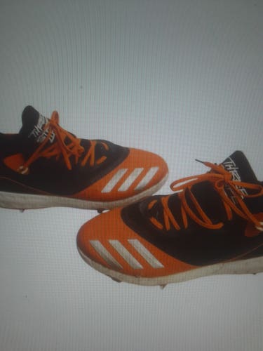 Orange Used Size 12 (Women's 13) Adult Men's Adidas Low Top