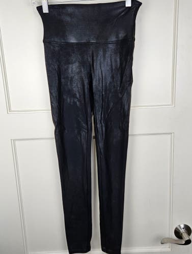 Spanx Leggings Size M Faux Leather Legging Black Active Gym Yoga