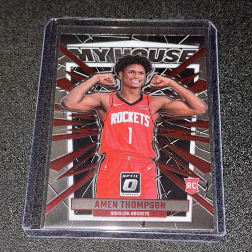 Amen Thompson Rockets 23-24 Panini Donruss Optic NBA Basketball My House Rookie