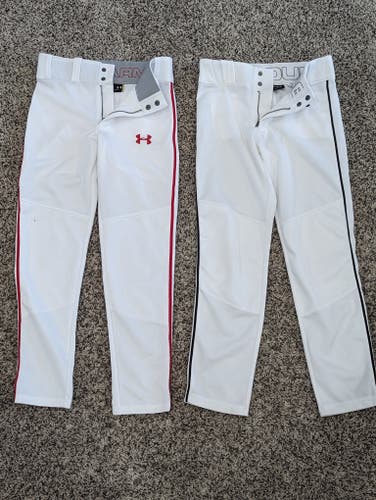 Two (2) Pair Under Armour Youth Large Baseball Pants