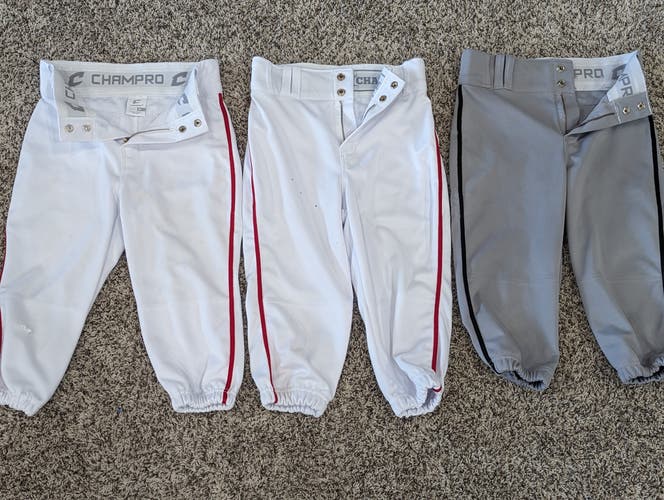 Three (3) Pair Used Medium Youth Champro Knickers