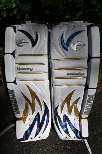 Used 35" Vaughn Velocity V3 Goalie Leg Pads