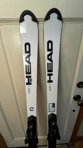 Used 2022 Unisex HEAD 158 cm Racing World Cup Rebels i.SL RD Skis With Bindings Max Din 16