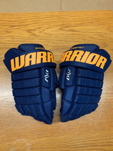 Warrior Franchise AX1 Pro Stock Hockey Gloves 13N Sundqvist Blues