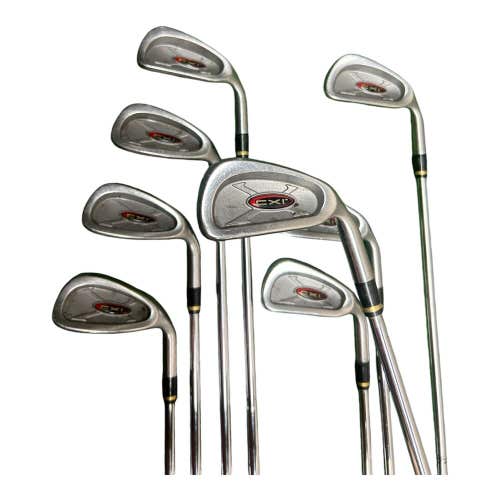 Cobra CXI Iron Set 3-PW Dynalite Stiff Flex Steel Shafts RH New Grips!