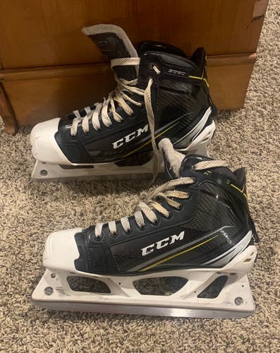 Used Senior CCM Regular Width  8.5 Tacks 9060 Hockey Goalie Skates