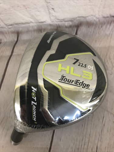 Tour Edge Hot Launch 3 OFFSET Draw #7 Fairway Wood - 22.5° Loft - LH HEAD ONLY!